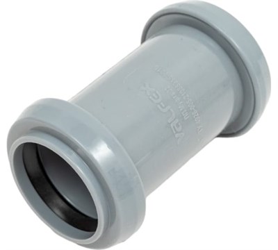 Муфта двухраструбная  75 мм вн. канализация (150) VALFEX (соединительная, с перегородкой) 10997