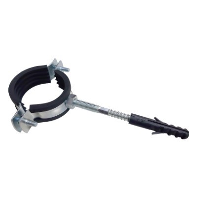 Хомут оцинк.с резин. уплотнением VALFEX   3/4" (26-30) (в компл. шпилька М8*80 и дюбель) (150) 11109