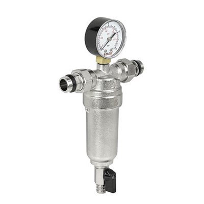 Фильтр промывной 1" с манометром, латунный VALFEX (6) К 11221