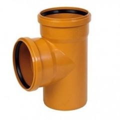 Тройник канализационный рыжий Ø110 90° ПВХ Nashorn 10037
