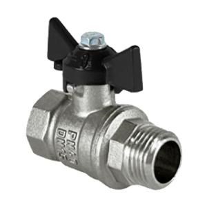 Кран шаровой латунный DeltaPro для ВОДЫ   1/2" ВР/НР баб,амер, НИК-Й VALFEX 11Б27фт1М (80/20) 11239