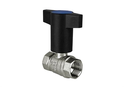 Кран шаровой N/P59 для ВОДЫ 1/2" ВР/ВР Т-образн. синяя руч. латунный НИК-Й. VALFEX 11Б27фт1М (72/18) 11246