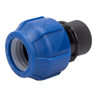 Муфта ПНД компр. соединительная c наружной резьбой  20х1/2 " (300/50) VALFEX 11320