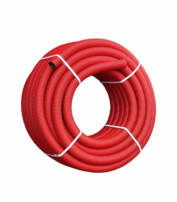Труба защитная двустенная N ПНД/ПВД 110мм красная (50м) SN8 с муфтой 11417