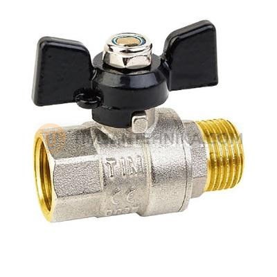 Кран шаровой TIM ВН 1/2, ручка бабочка DE1215X 10184