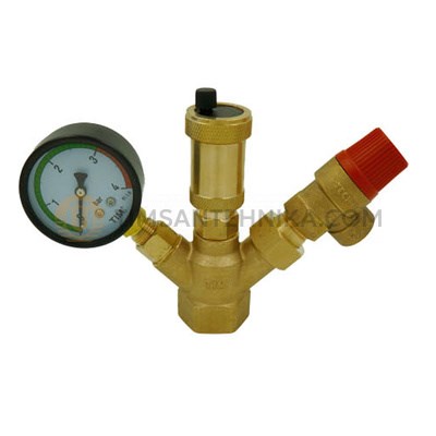 Группа безопасности латунная компактная разборная TIM 1 - 3 бар JH1024-3 10224