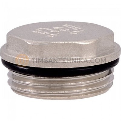 Заглушка никелированная с уплотнительным кольцом TIM 3/4" штуцер M301-3 10315