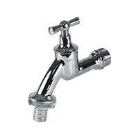 Вентиль латунный водоразборный со штуцером ручка-бабочка декор. VALFEX 1/2