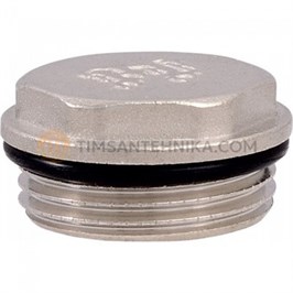 Заглушка никелированная с уплотнительным кольцом TIM 3/4