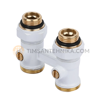 Узел нижнего подключения радиатора с шаровыми кранами ПРЯМОЙ 1/2