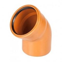 Отвод 15° 110мм РЫЖИЙ нар.канализ.(60) VALFEX 10373