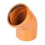 Отвод канализационный рыжий Ø110 15° ПВХ Nashorn 10026