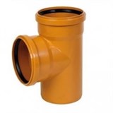 Тройник канализационный рыжий Ø110 90° ПВХ Nashorn 10037
