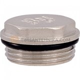 Заглушка никелированная с уплотнительным кольцом TIM 1" штуцер M301-4 10316