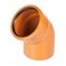 Отвод 15° 110мм РЫЖИЙ нар.канализ.(60) VALFEX 10373